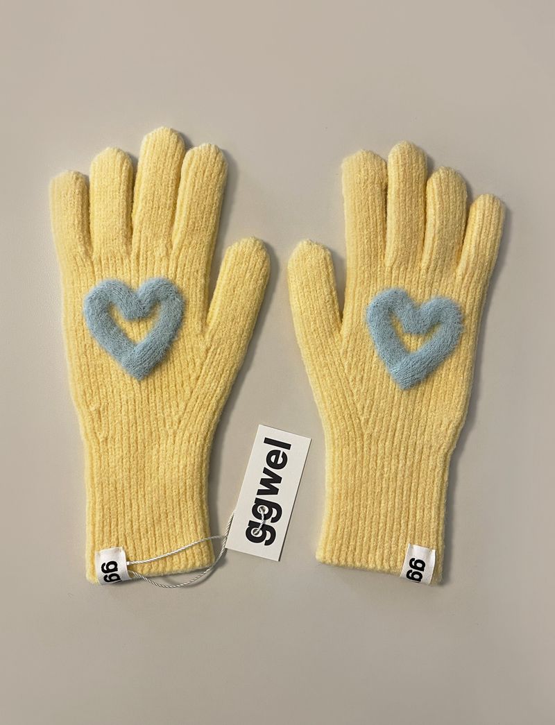 CUSTOM INITIAL KNIT RIBBON GLOVES
