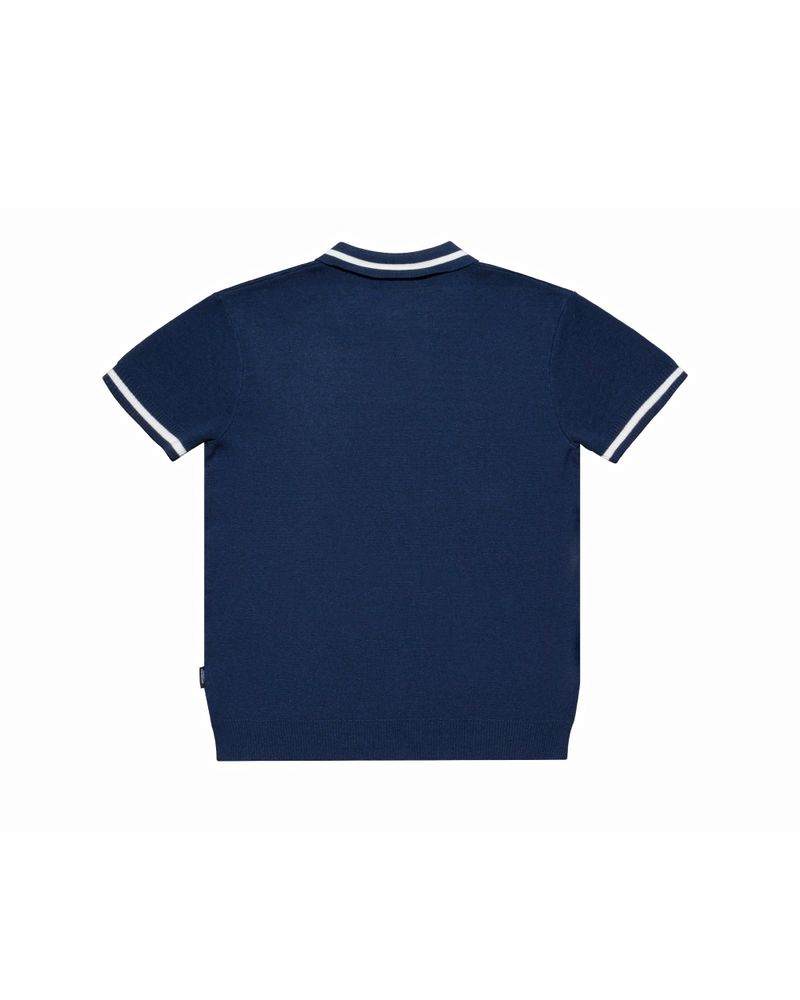 Knit Polo Premium Garment Navy Blue