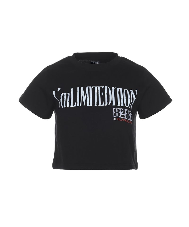 BLACKBLOND（ブラックブロンド）の「8287 リミテッドショートスリーブクロップTシャツ (ブラック)（トップス）」