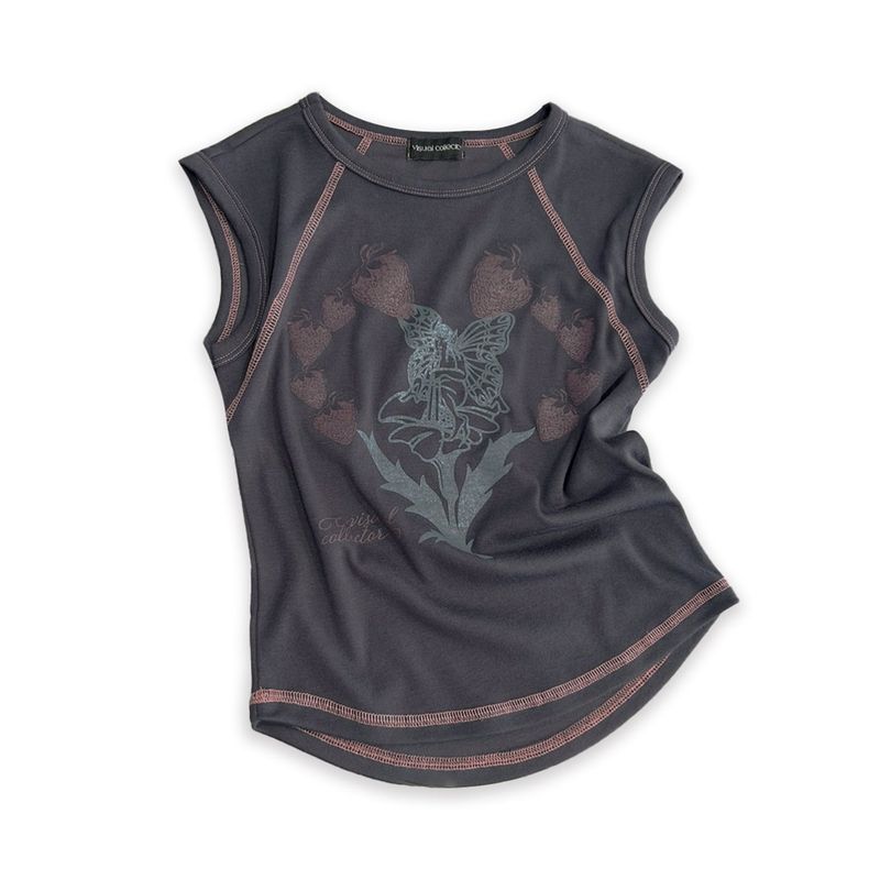 VISUAL COLLECTOR（ビジュアルコレクター）の「Mori Session Stitch Tee [charcoal]（Tops）」