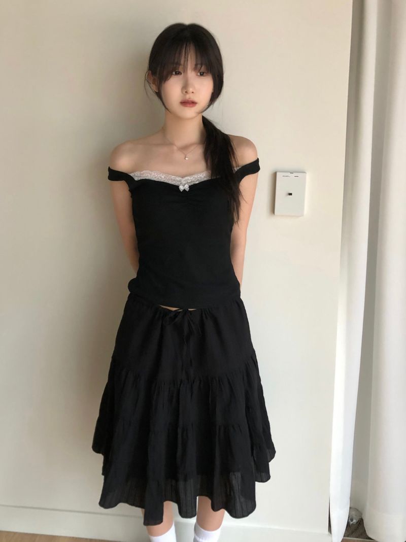 Irene Shirring Skirt (2 colors)