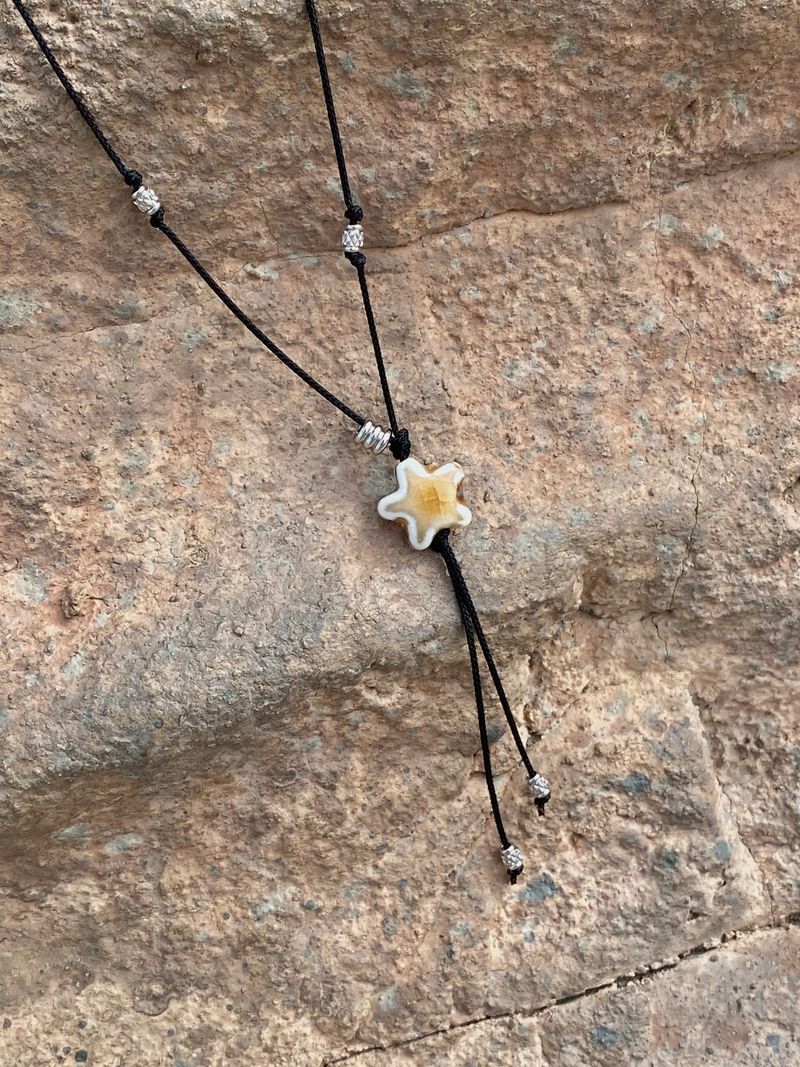 watercolor starfish string necklace