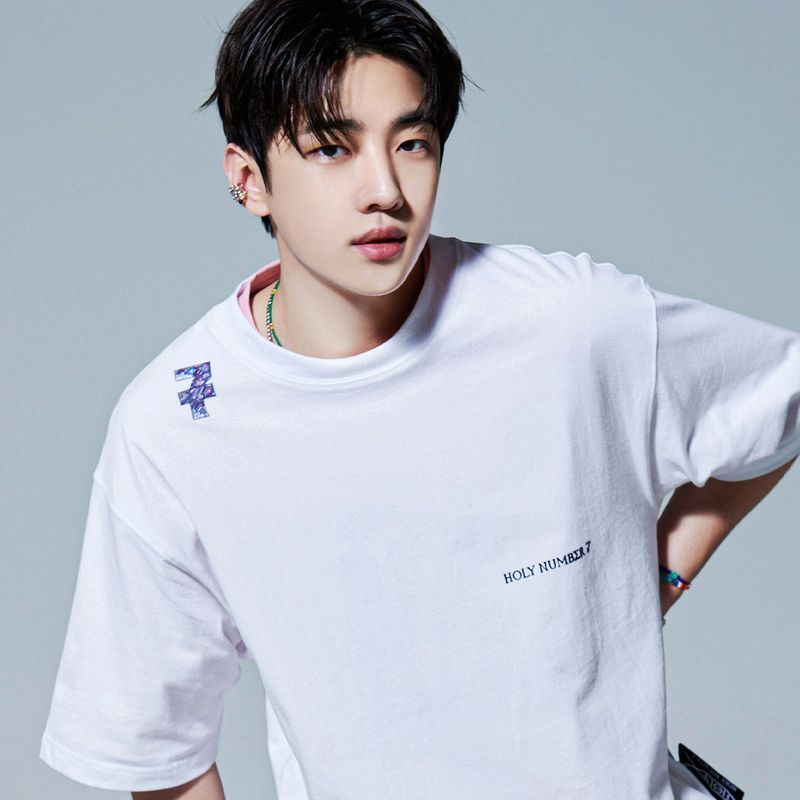 HOLYNUMBER7 X DKZ JAECHAN UNIVERSE WHITE T-SHIRTS