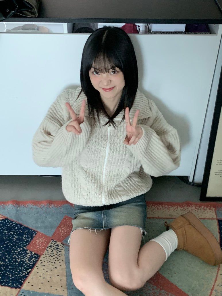 sorusoru（ソルソル）の「ツイストニットジップアップ(1color)（）」