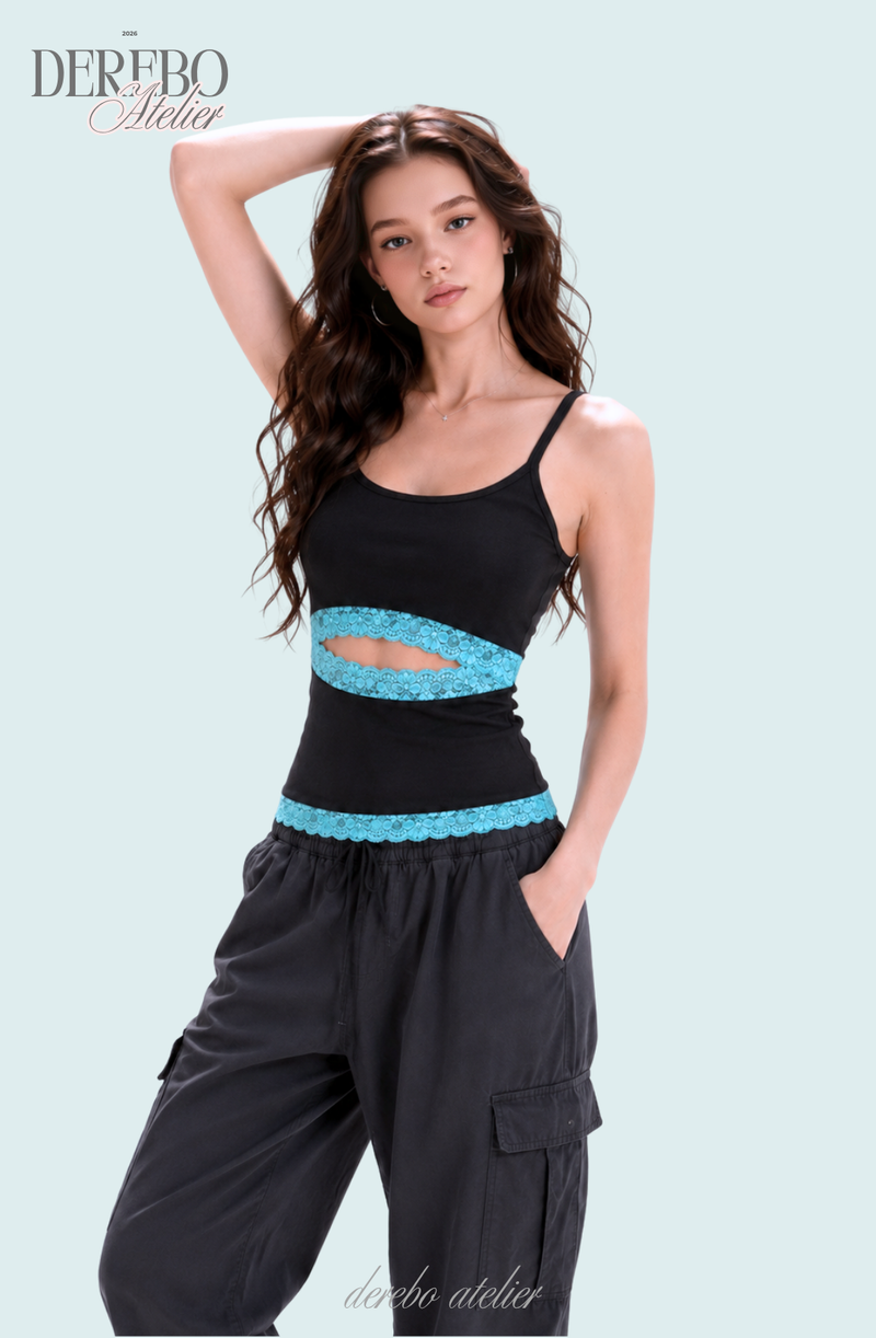 Edge Open Lace Sleeveless Top