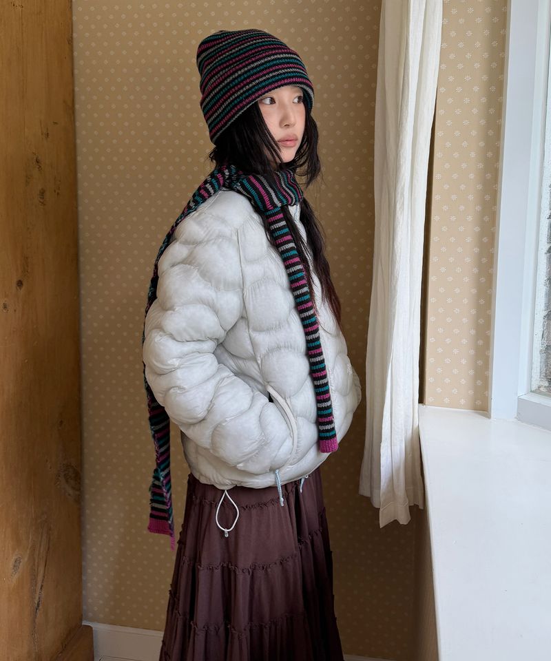 SOFT AIR HIGH-NECK PADDED JACKET GREY (CV2GFUB902A)