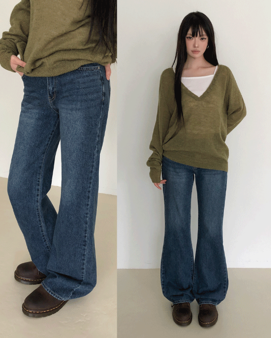 WONDER WONDER（ワンダーワンダー）の「オニング セミブーツカット デニム パンツ（パンツ）」