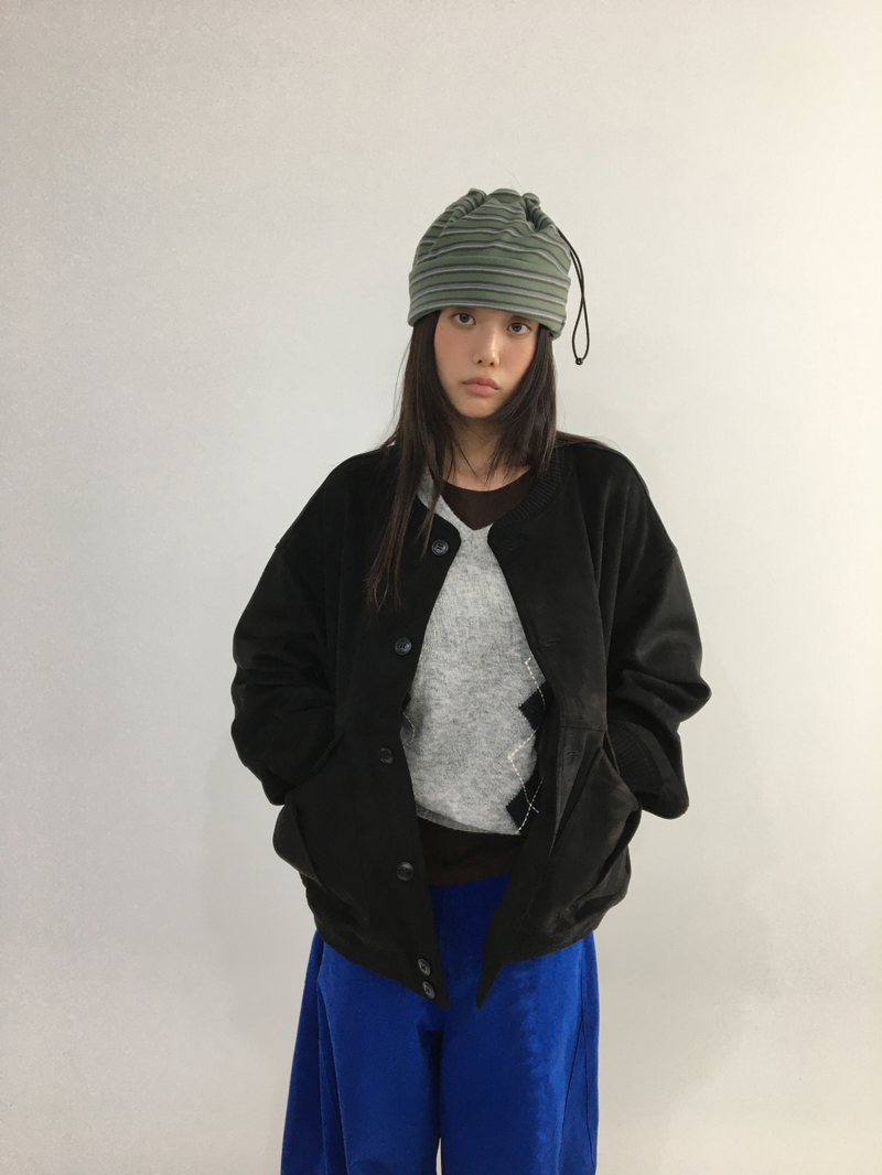 Fmang Mohair Argyle Knit (4color)
