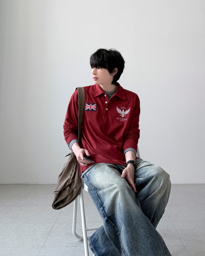 Eagle Stitch Collar T-shirt