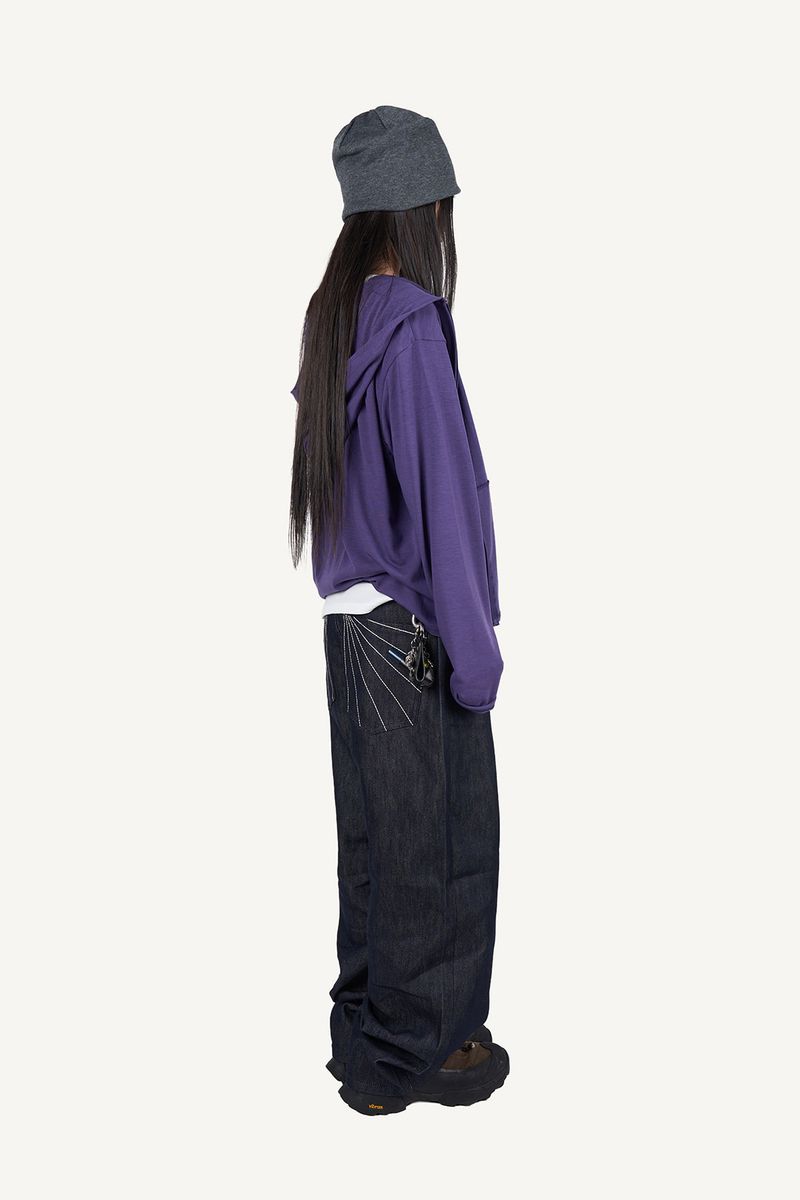 Net Barrel Denim Pants