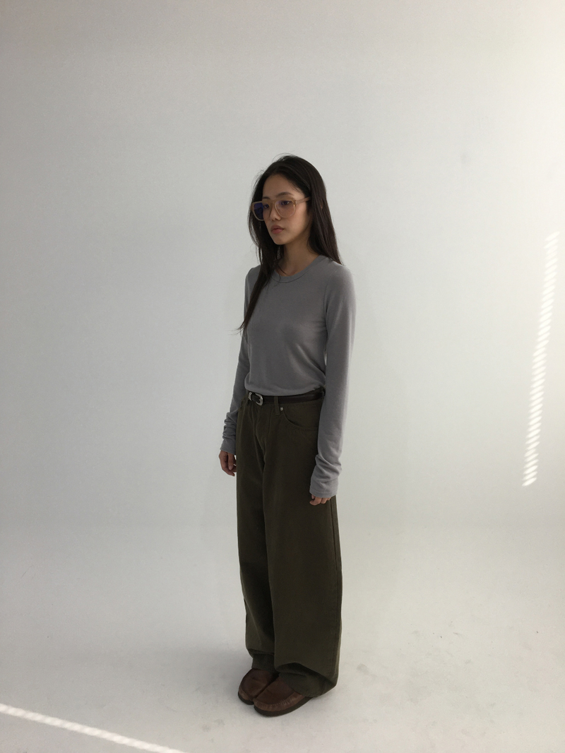 Clim brushed wide pants (3color)