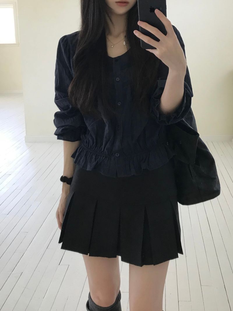 Lucy Frill Blouse (2 colors)