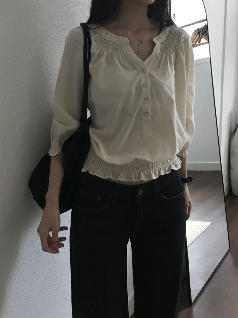 Hav Shirring Blouse (2 colors)