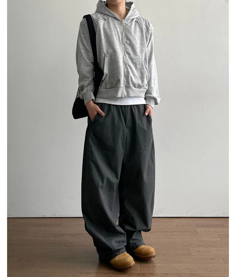Motor Crop Hood Zip-up