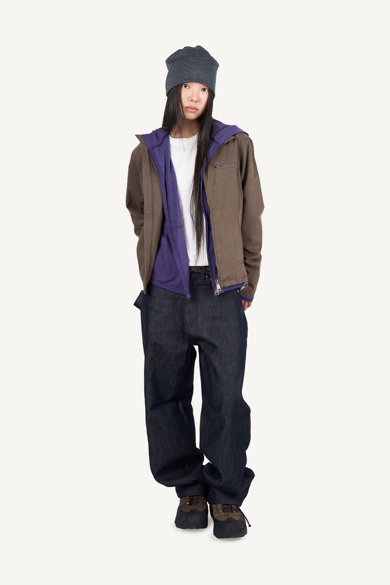 Drape Color Hoodie Zip-up