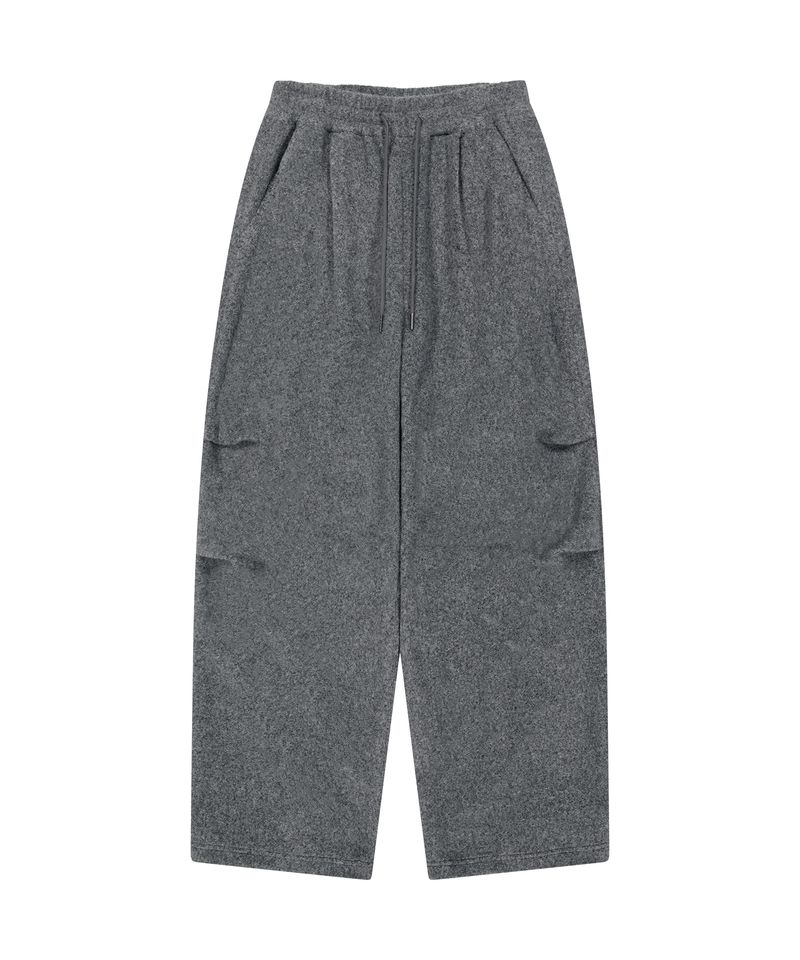 WIDE FLEECE PANTS_CHARCOAL