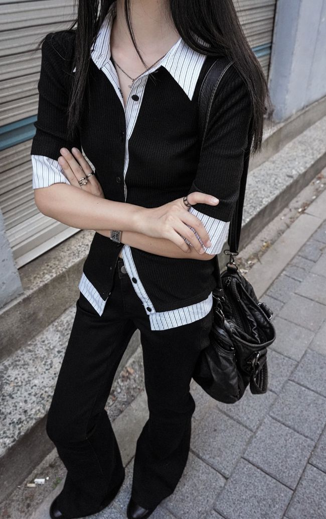 26FW★ ARC STRIPE LAYER SHIRT
