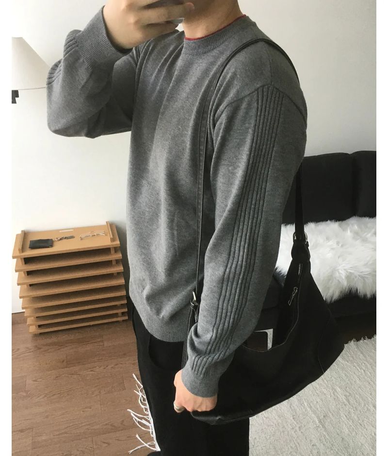 Wheat Layered Cropped Knit