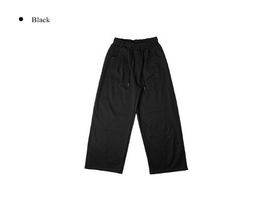 Pju Curved String Wide Banding Pants