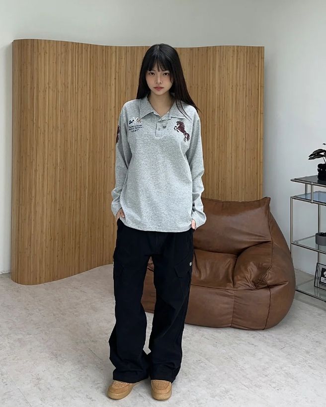 Mayen Horse Graphic Collar Tee