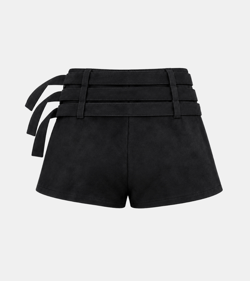 Triple Buckle Belt Shorts