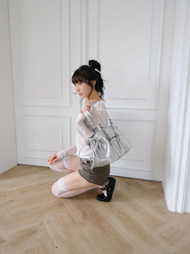 casual leather 2way bag