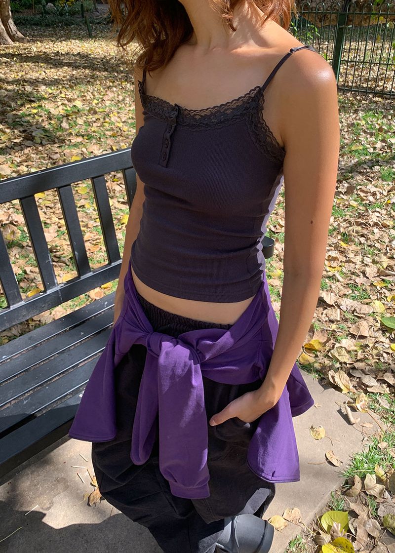 ボタン レース スリーブレス (7color)