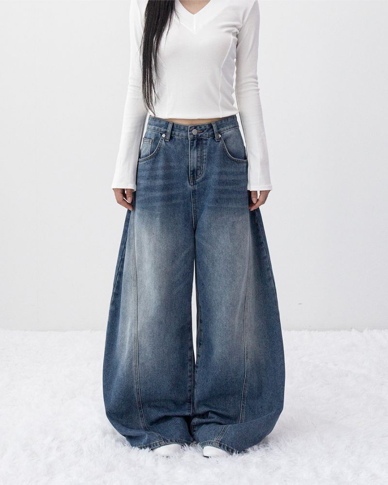 YOURNUS(ユアナス)の「26FW★セクションカーブドワイドデニム(パンツ)」