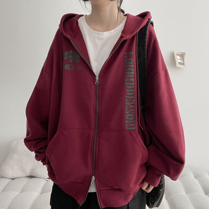hijjoo（ハイチュー）の「ビッド レタリング フード ジップアップ (4 colors) H&L（トップス）」