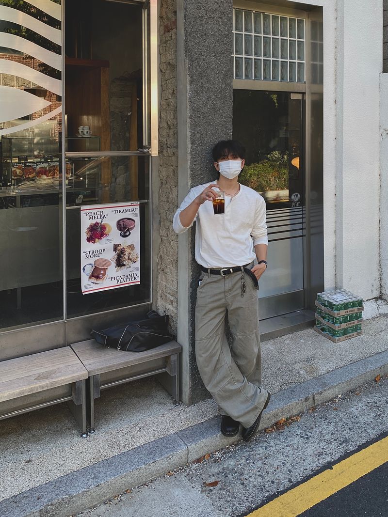 Dust-Washed Cotton Pants 2C