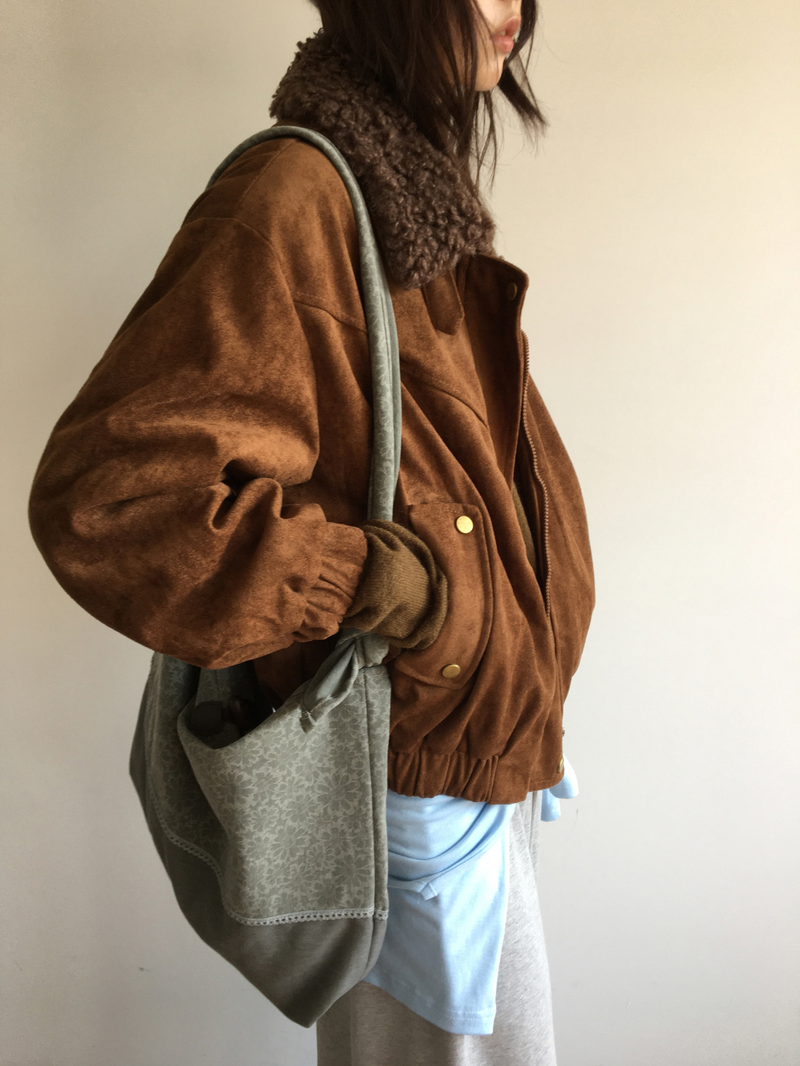 Roya Suede High-Neck Blouson (3color)