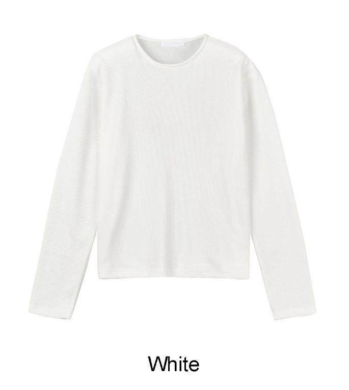 Crew Waffle Crop Long Sleeve
