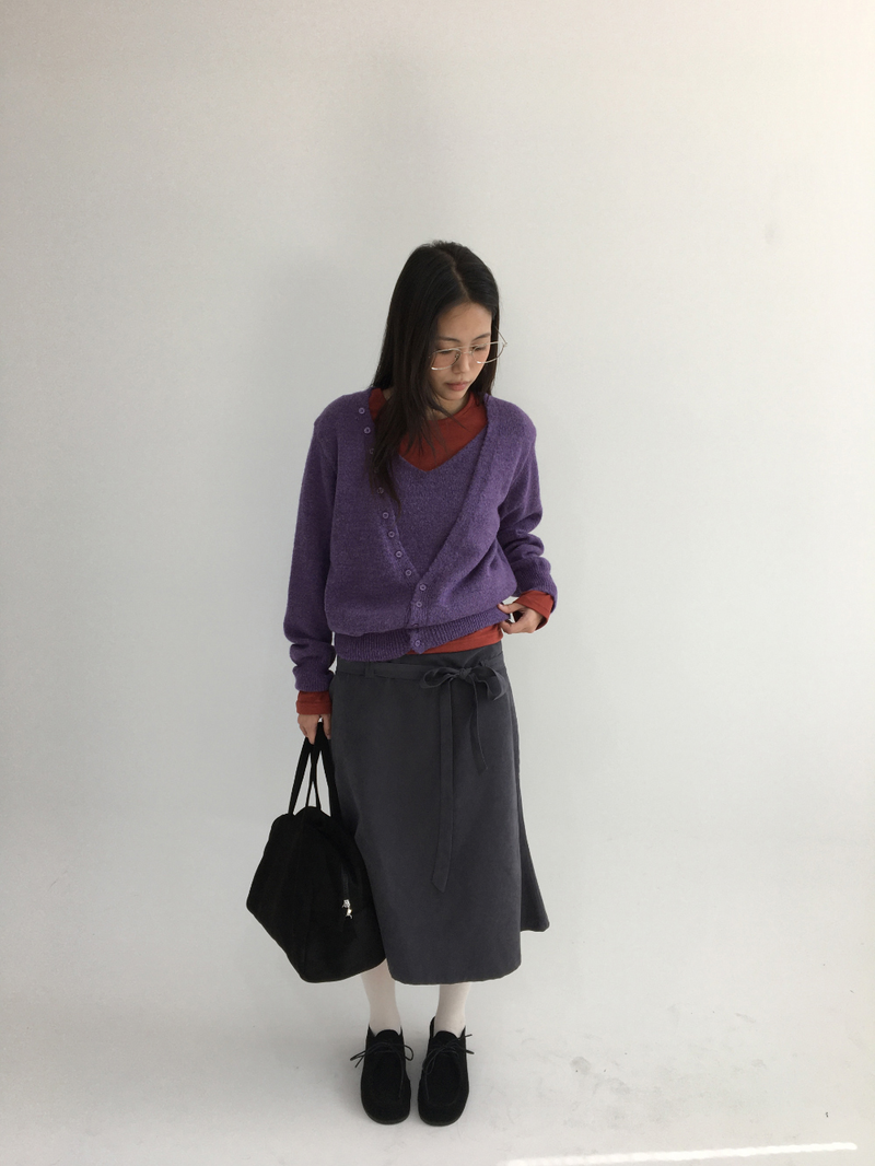 Tot Double V-Button Knit (4color)