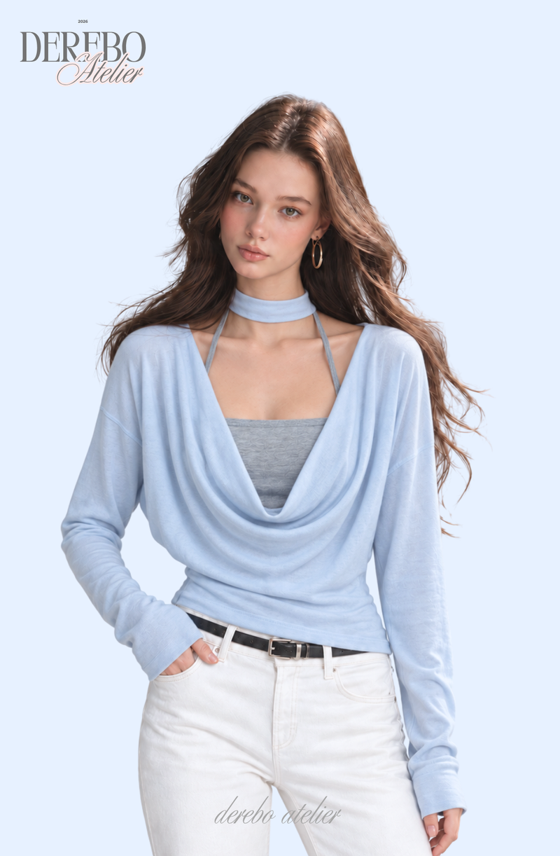 Sky Flow Choker Layered Top
