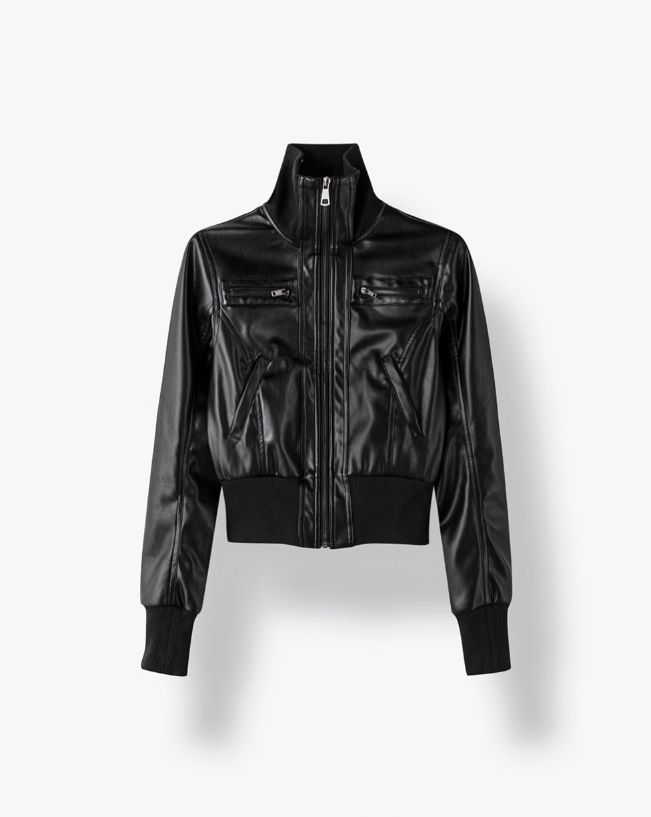 26FW★ VENOM CROP RIB LEATHER JACKET