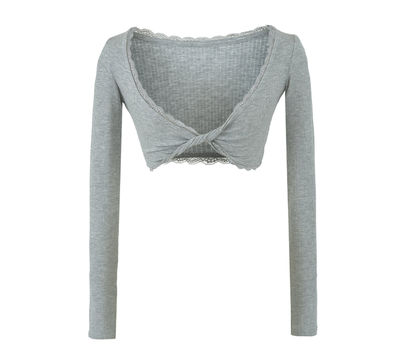 Lace-Layered Ribbon Bolero Set
