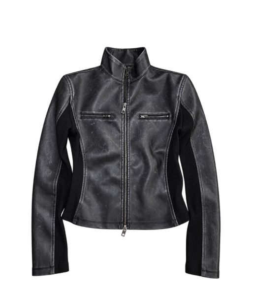 26FW★ ASHED CRACK LEATHER JACKET
