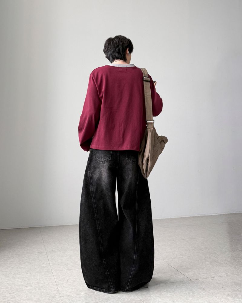 26FW★セクションカーブドワイドデニム