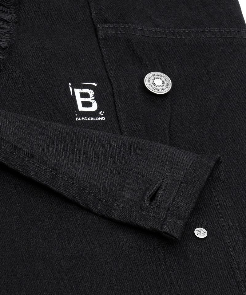 BBD アンクザイエティ アート パッチ ディストレスト コットン パンツ (Black)