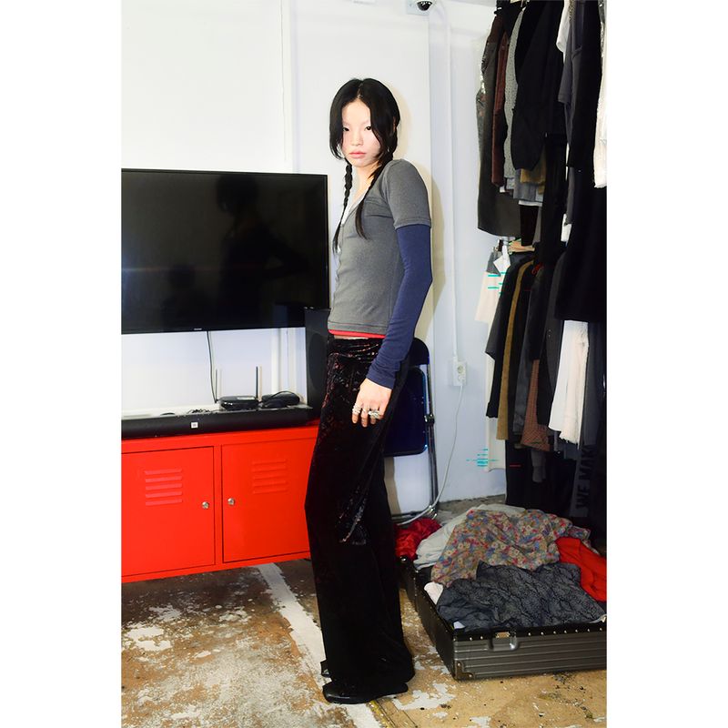PIPED NECK LAYERED TOP