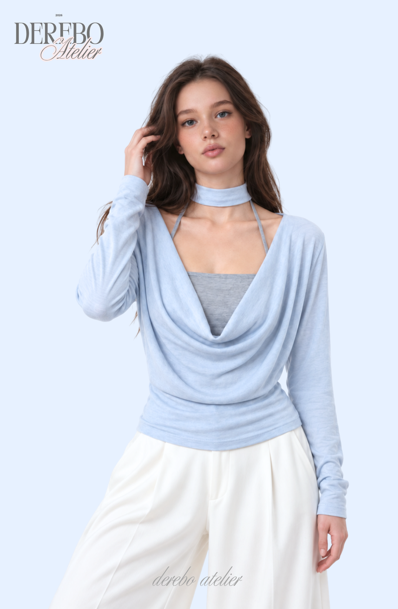Sky Flow Choker Layered Top
