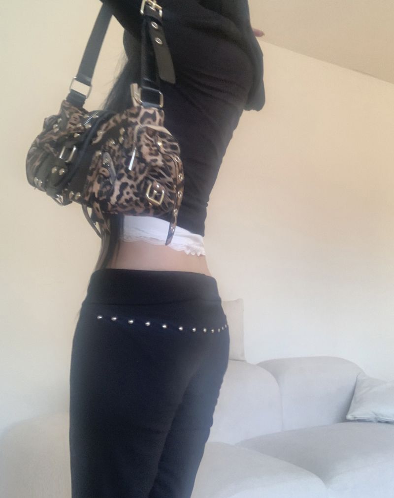 Tokio y2k Leopard Buckle Shoulder Bag