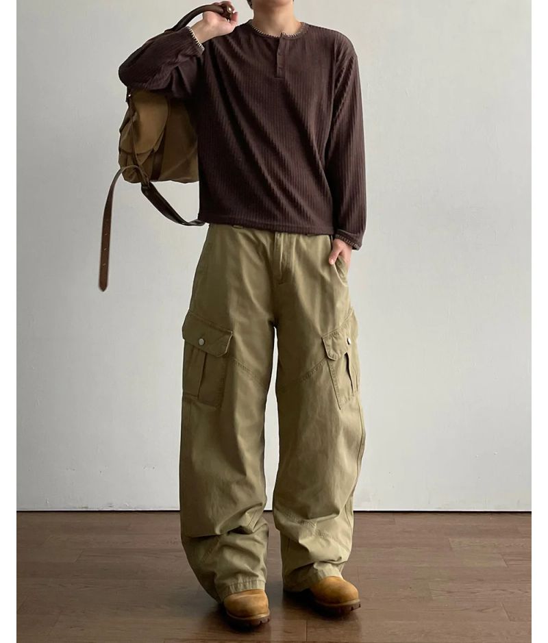 Stitched Henneck Cropped Knit