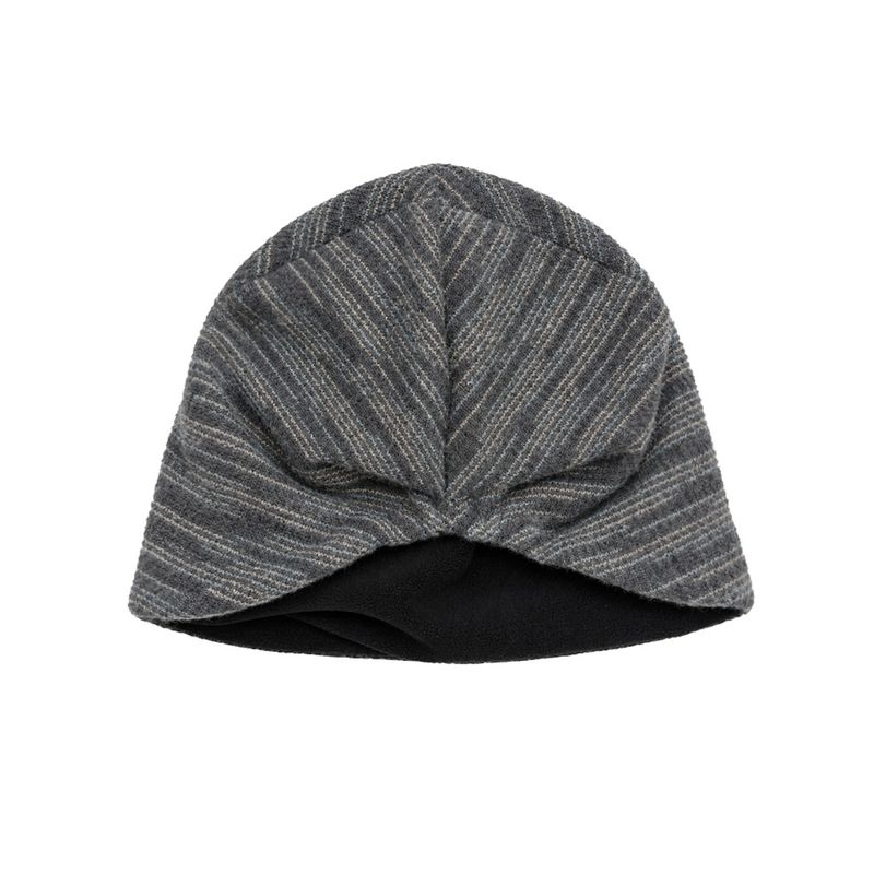 FUZZY BUTTON BEANIE [GRAY]
