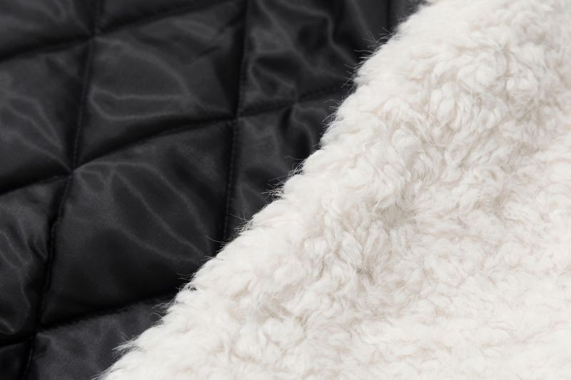 Creamy Fur Collar Leather Shearling Jacket