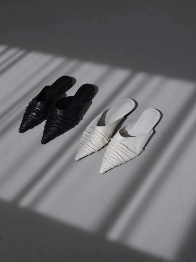 1220 Shirred Stiletto Mule (1cm)