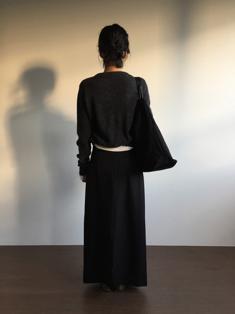 Dart maxi long skirt (2color)