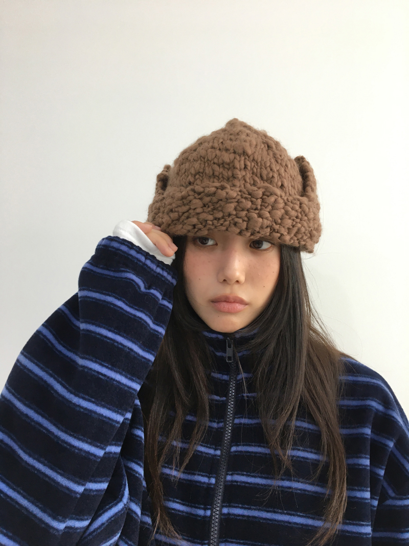 Hippo Stripe Fleece Zip-up (3color)