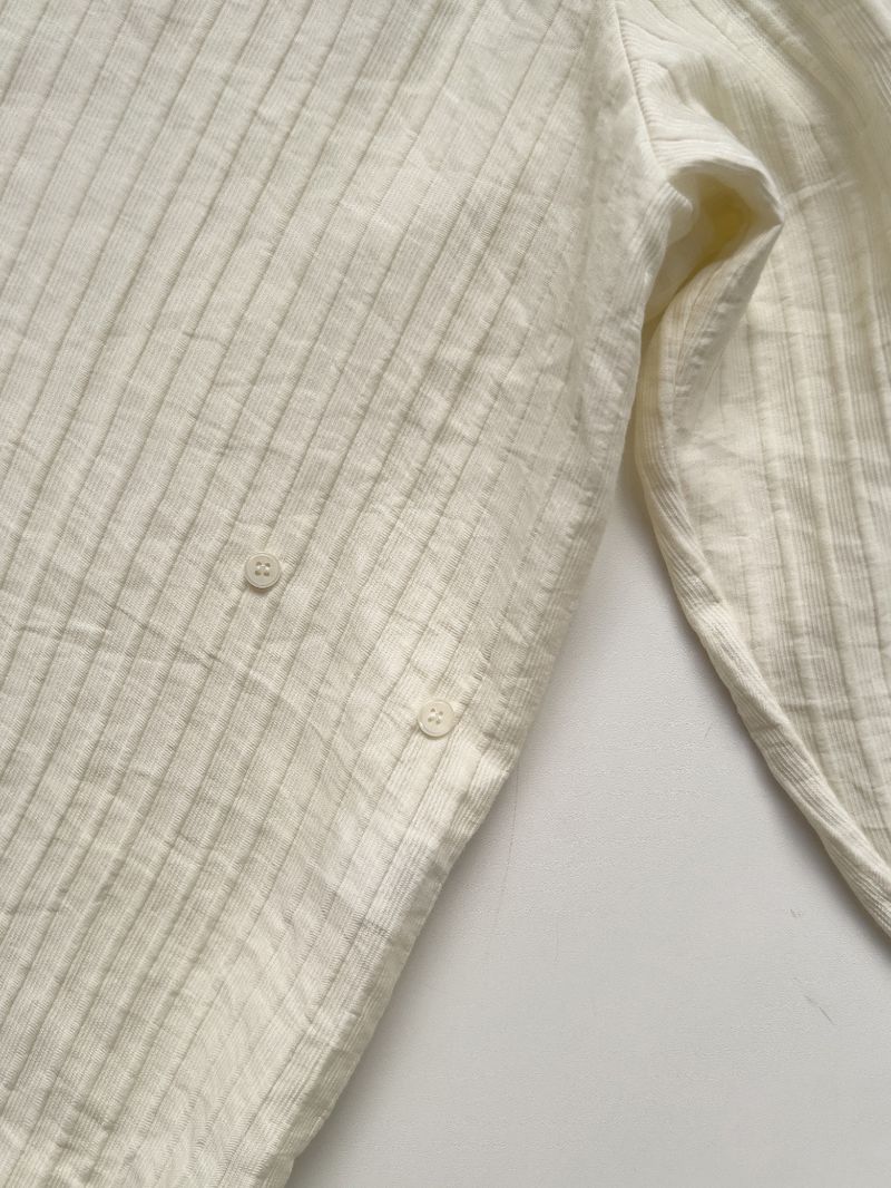 Embossed Wrap Stripe Over Fit Shirt
