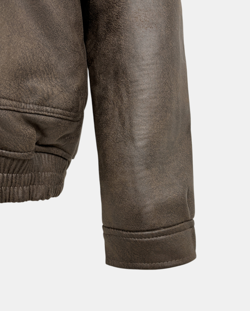 Tay Leather Zip-up Jumper